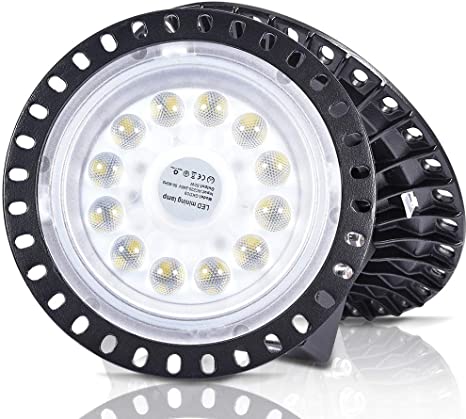 LED UFO Industrial lamp, 50W 6000lumen Factory Warehouse Industrial Lighting Warehouse LED Lights- High Bay LED Lights- Commercial Bay Lighting for Garage Factory Workshop Gym (50)