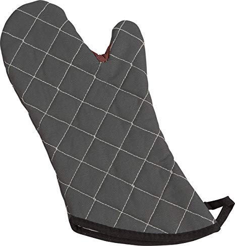 San Jamar 800FG15-BK BestGuard Commercial Heat Protection Up to 450° F Oven Mitts (Pair), 15" Length, Black