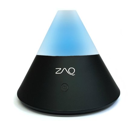 ZAQ Noor Multicolor Litemist Aromatherapy Essential Oil Diffuser, 80 ml, Black