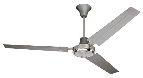 Litex UT56TBC3M Utility Collection 56-Inch Ceiling Fan with Wall Control Three Titanium Blades and TitaniumBrushed Chrome Finish