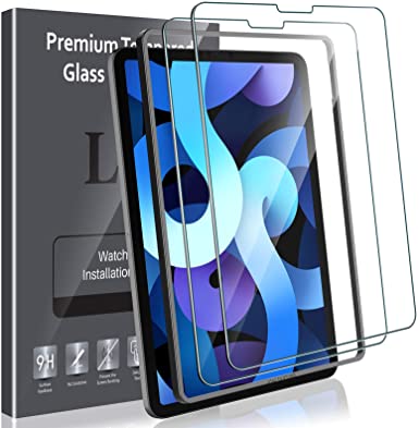 LK [2 Pack Screen Protector for iPad Air 4 (10.9") Tempered Glass HD Clarity, Bubble Free, Anti Scratch, Case Friendly