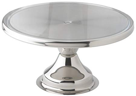 Winco CKS-13 Stainless Steel Round Cake Stand, 13-Inch, Medium