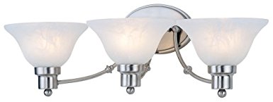 Hardware House 544643 24-3/4-Inch by 7-1/2-Inch Bath/Wall Lighting Fixture, Satin Nickel