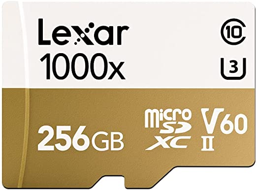 Lexar 256GB Micro SD Card, microSDXC UHS-II Flash Memory Card Professional 1000x with Adapter, Up to 150MB/s Read, 90MB/s Write, V60, U3, Class10, High Speed TF Card