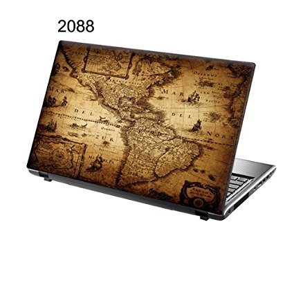 TaylorHe 15.6" Laptop Skins Vinyl Stickers Decals Made in Great Britain Vintage Map