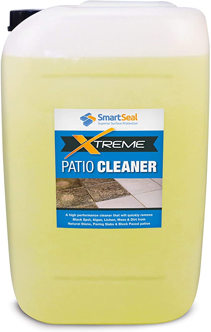 Smartseal Patio Clean Xtreme – Powerful, Highly Concentrated Patio Cleaner & Black Mould Spot Remover- for Natural Stone, Concrete, Paving Slabs, Indian Sandstone & Limestone (25 Litre)
