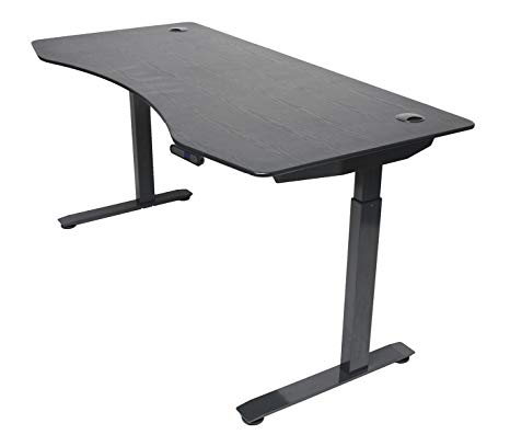 ApexDesk Elite Series 60" W Electric Height Adjustable Standing Desk (Memory Controller, 60" Black Top, Black Frame)