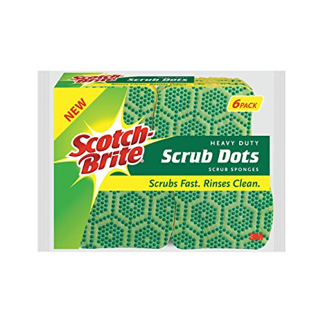 Scotch-Brite Scrub Dots Heavy Duty Scrub Sponge, 6 Count