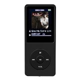 AGPtEK 16GB and 70 Hours Playback MP3 Lossless Sound Music Player Supports up to 64GB Black