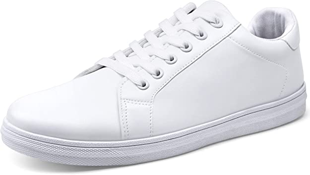 JOUSEN Men's Sneaker White Shoes for Men Simple Memory Foam Casual Shoes