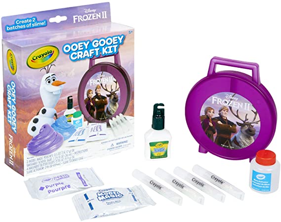 Crayola Frozen 2 Gooey Fun Art Set, Glitter Slime Supplies, Gift, Ages 5, 6, 7, 8, Multi (040631)