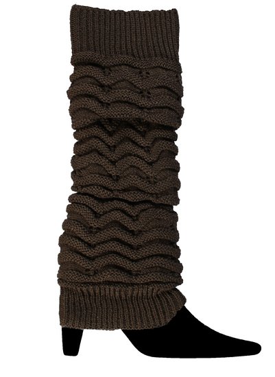Winter Solid Color Knit Leg Warmers Long Boot Socks for Women