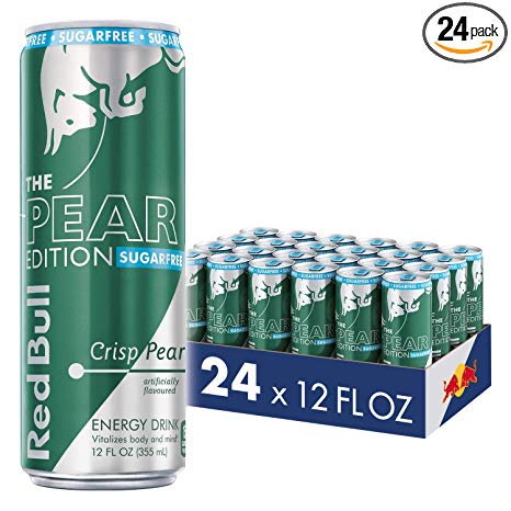Red Bull Energy Drink, Sugar Free Crisp Pear, Sugarfree Pear Edition, 12 Fl Oz (24 Count)