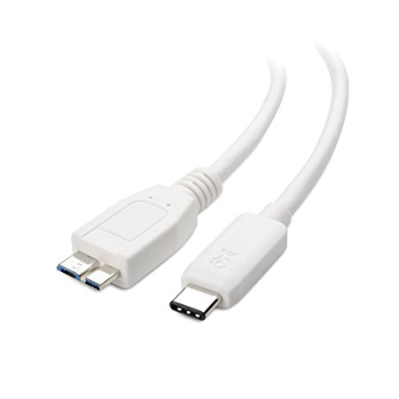 Cable Matters USB 3.1 Type C (USB-C) to Micro B (Micro USB) Cable in White 3.3 Feet