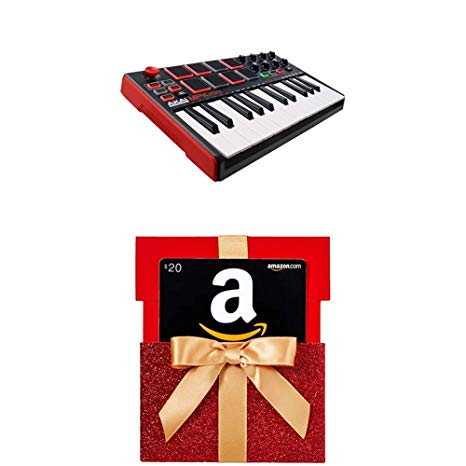 Akai Professional MPK Mini MKII | 25-Key Portable USB MIDI Keyboard With $20 Amazon.com Gift Card