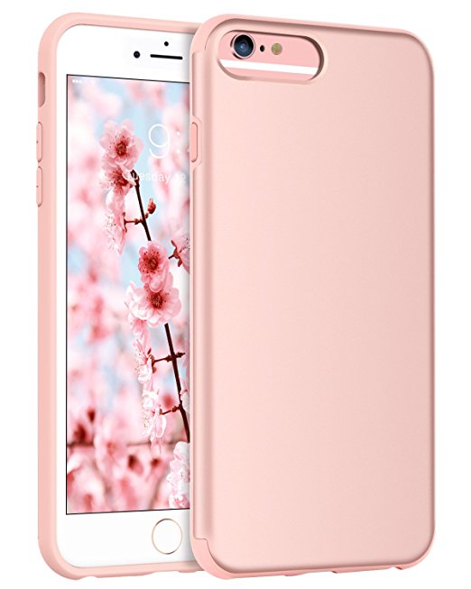 BENTOBEN iPhone 6 Plus Case, iPhone 6S Plus Case (5.5 inch) Ultra Slim Protective Phone Case, Dual Layer Hybrid Hard PC Soft TPU Rugged Shockproof iPhone Case for Men, Women, Girls, Rose Gold