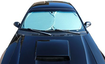 ABN Windshield Jumbo Car Sun Shade Block UV Ray Deflector Protection from the Sun and Heat 30 x 63 Windshield Sun Protector, Car Windshield Sun Shade