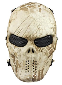 OUTGEEK Tactical Airsoft Mask Full Face Costume Mask(Urban)