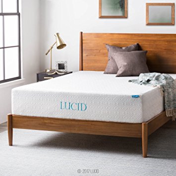 Lucid 12 Inch Memory Foam Mattress, Triple-Layer, CertiPUR-US Certified, 25-Year Warranty, Twin X-Large
