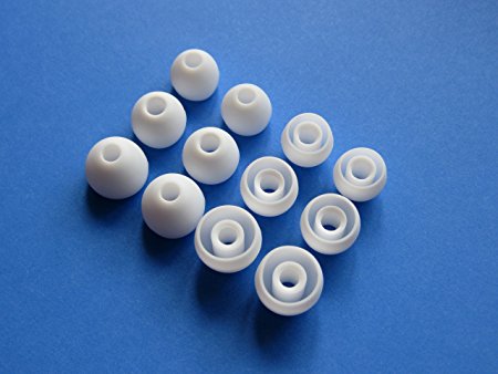 12pcs: S/M/L White Replacement Eartips Earbuds for Monster Beats Dr. Dre Tour, Powerbeats, urBeats 2.0, HeartBeats 2.0 (Lady Gaga), DiddyBeats and Turbine Pro, Gratitude, DNA, Diesel VEKTR, iSport Victory, iSport Immersion, Inspiration, ClarityMobile, NCredible N-Ergy In-Ear Stereo Earphones