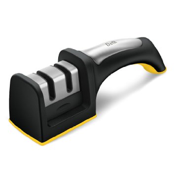 Deik Soft-Grip Handle 2 Stage Professional Knife Sharpener Best for Sharpening Kitchen,Ergonomically Design(Yellow)