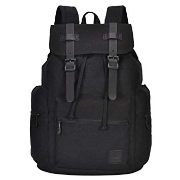 Hynes Eagle Cool Polyester Travel Backpack Lightweight Daypack 21L Ash Black Large