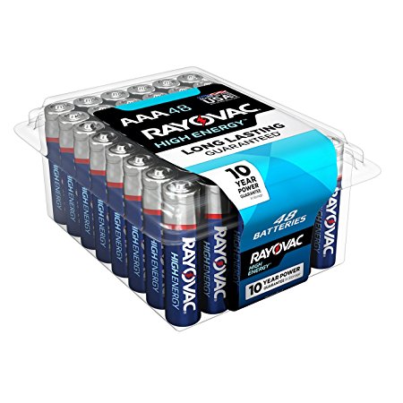 RAYOVAC AAA 48-Pack HIGH ENERGY Alkaline Batteries, 824-48PPK