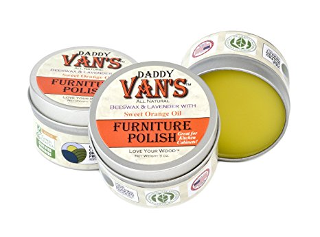 Daddy Van's All Natural Beeswax Furniture Polish - Lavender & Sweet Orange,5 Oz