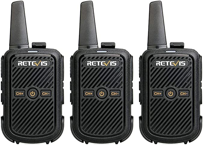 Retevis RT15 Small Walkie Talkies for Adults Kids Rechargeable 16 Channel Handsfree Mini 2 Way Radio(3 Pack)