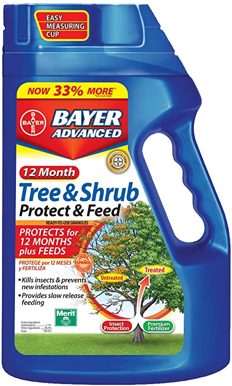 Bayer Advanced 12-Month Tree & Shrub - Protect & Feed Granules (Discontinued by Manufacturer),NET WT 4 LBS
