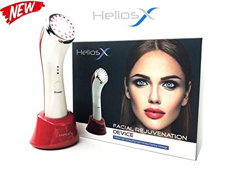 Helios Facial Rejuvenation LED Infrared Light & Heat Therapy 3-In-1 Device for wrinkles, skin tightening, and collagen production (Helios X)