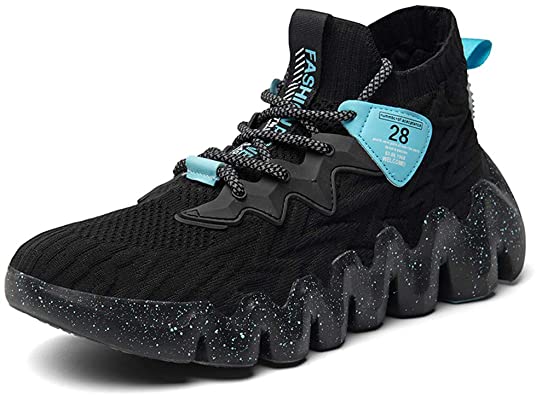 XIDISO Men's Walking Shoes Slip on Sock Sneakers Breathable Comfortable Fashion Workout Shoe for Men