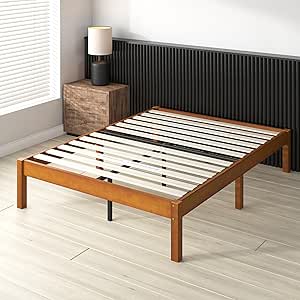 Zinus Ellie 14 Inch Bamboo Platform Bed Frame, Wood Slat Support, No Box Spring Needed, Easy Assembly, King