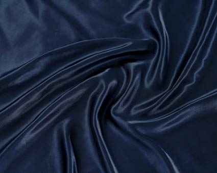 Fancy collection 4 pc Satin Sheet set Super soft New (Full, Navy Blue)