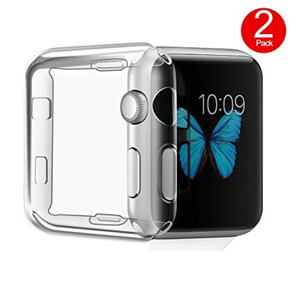 44mm Apple Watch Screen Protector Case,Clean iWatch Case Both for Apple Watch Case Series 4 [2 Pack]