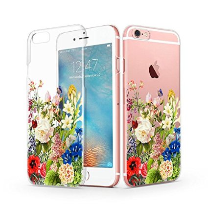 iPhone 6s Case, iPhone 6 Clear Case, MOSNOVO iPhone 6s Clear Floral Design Case Cover for iPhone 6 4.7 Inch Hard Back Cover