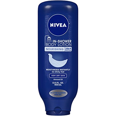 NIVEA Nourishing In Shower Body Lotion, 13.5 Fluid Ounce (Pack of 3)