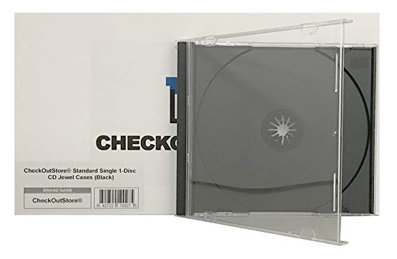 CheckOutStore (400) Standard Single 1-Disc CD Jewel Cases (Black)