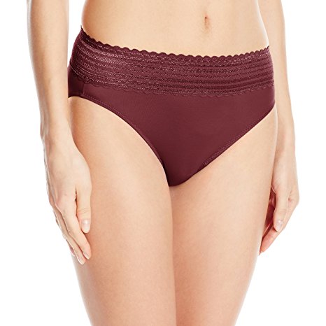 Warner's Women's No Pinching No Problems Lace Hi Cut Brief Panty