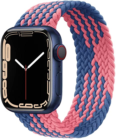 GBPOOT Sport Watch Bands Compatible With Braided Solo Loop Apple Watch Band 38mm 40mm 41mm 42mm 44mm 45mm,Soft Stretchy Braided Wristband for Iwatch Series 1/2/3/4/5/6/SE