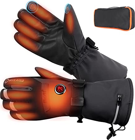 Heated Gloves, BIAL Rechargeable Electric Battery Operated Gloves Hand Warmer for Men Women Ski Snowboarding Hiking Cycling Hunting Winter