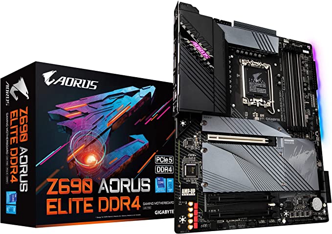 Gigabyte Z690 AORUS ELITE DDR4 ATX Motherboard - Supports 12th Gen Intel Core Processors (LGA 1700), 16 1 2 VRM Design, DDR4-5333(OC) Memory