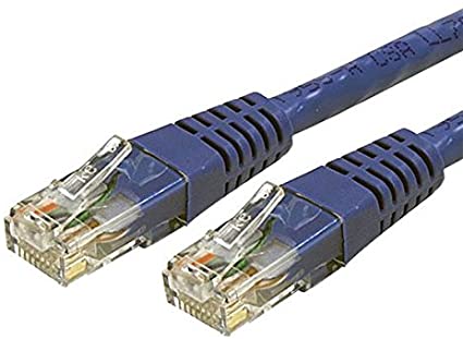 StarTech.com Cat6 Ethernet Cable - 5 ft - Blue - Patch Cable - Molded Cat6 Cable - Short Network Cable - Ethernet Cord - Cat 6 Cable - 5ft (C6PATCH5BL)