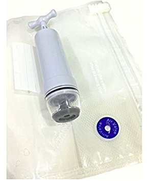 YISAMA Vacuum Seal Bags, 80 Micra Thick BPA Free Sous Vide Kit With 1 Hand Pump, 8 Reusable Food Storage Bags (4 9,1x8,3 In,4 9,1x11 In,Air Pump)
