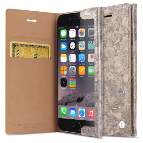 1byone All-natural Wooden Case with Card Slot for iPhone 6 / 6s, Golden Brown