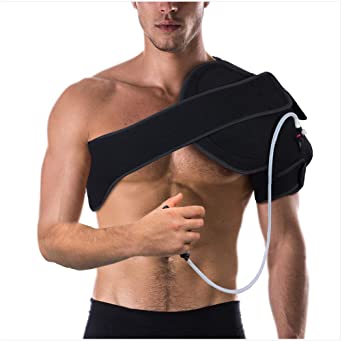 NatraCure Advanced Hot or Cold & Compression Shoulder Support 16032 New Model - (Left or Right Shoulder Brace) - (for Shoulder Sprains, Strains and Post Rotator Cuff Surgery)