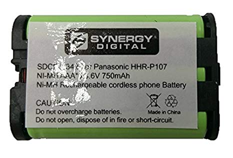 Panasonic PQSUHGLA1ZA Cordless Phone Battery 3.6 Volt, Ni-MH 700mAh - Replacement For PANASONIC HHR-P107 Cordless Phone Battery