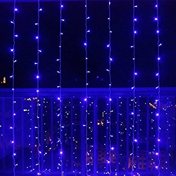 Curtain Lights,SOLMORE 3m x 3m 300 LED Curtain Fairy String Lights,Window Light,Wedding Lights,Festival Icicle Lights, Indoor Starry Light for Xmas Christmas Wedding Party Home Wall Garden Decorations