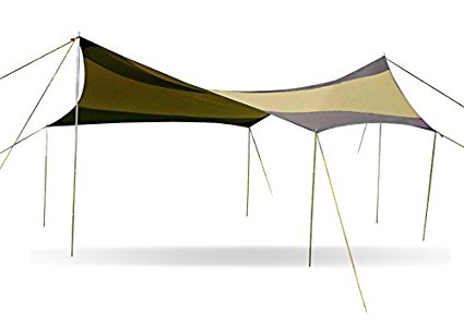 FUNS Outdoor Multi-use Portable Easy Set Up Canopy 16 x 16, Sun Shade Shelter Tarp Gazebo Tent - For Backyard Party, Wedding, Camping, RV, Caravan, Event, Patio, or Carport