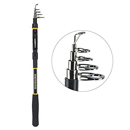 KastKing BlackHawk Telescopic Fishing Rods - Travel Spinning Fishing Rods for Freshwater and Saltwater - ICAST Award Winning Manufacturer